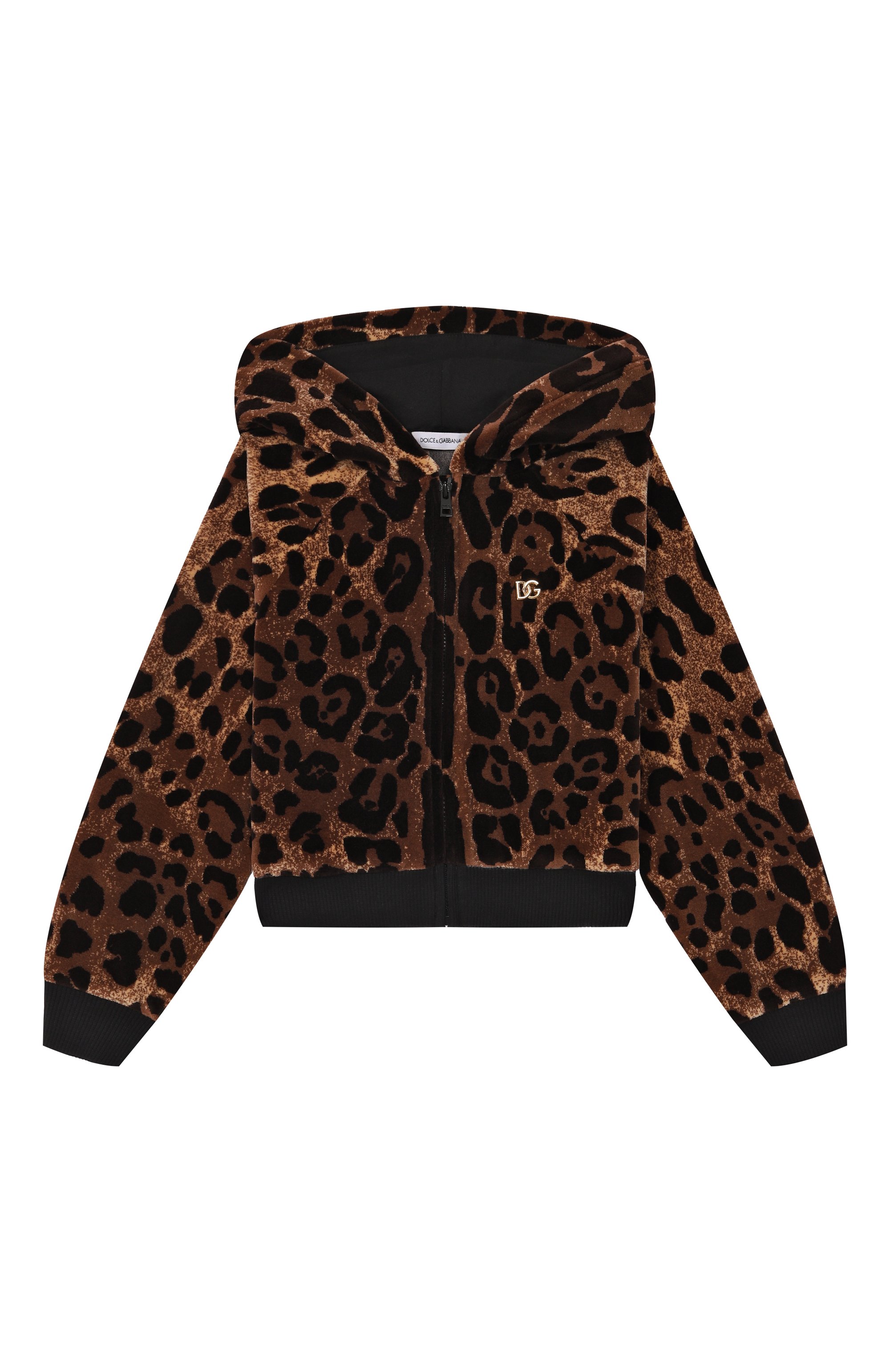 Хлопковая толстовка DOLCE & GABBANA леопардового цвета по цене 65950 руб., арт. L5JWBB/FJ7D5/2-6, фото 1 Хлопковая толстовка DOLCE & GABBANA, арт. L5JWBB/FJ7D5/2-6, фото 1