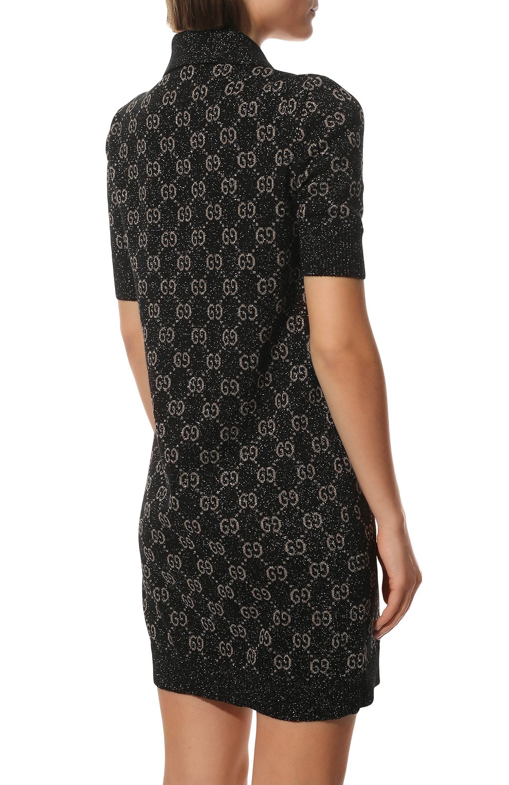 Хлопковое платье GUCCI черного цвета по цене 187200 руб., арт. 678437/XKB54, фото 4 Хлопковое платье GUCCI, арт. 678437/XKB54, фото 4