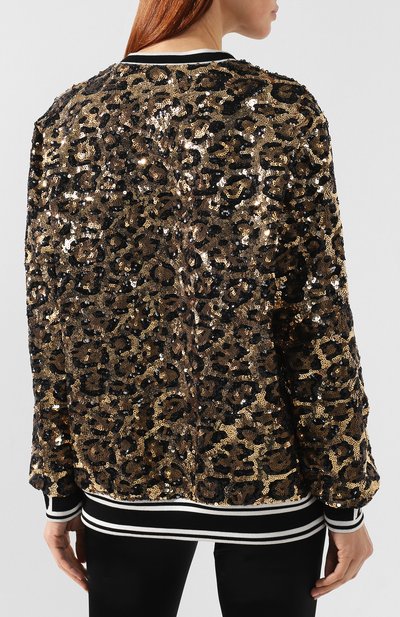 Пуловер DOLCE & GABBANA золотого цвета по цене 183000 руб., арт. F9D95T/FLSC0, фото 4 Пуловер DOLCE & GABBANA, арт. F9D95T/FLSC0, фото 4