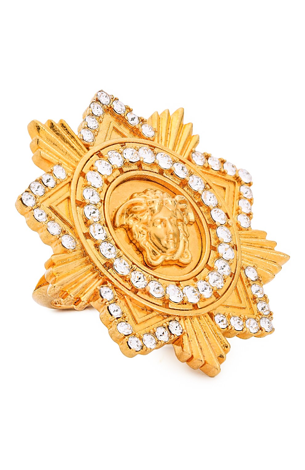 Кольцо medusa VERSACE золотого цвета по цене 48000 руб., арт. DG5H367/DJMX, фото 1 Кольцо medusa VERSACE, арт. DG5H367/DJMX, фото 1