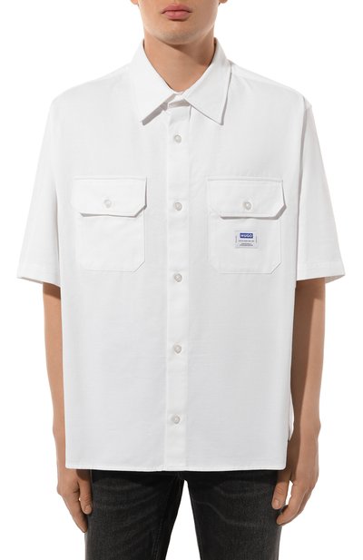 Хлопковая рубашка HUGO BLUE, арт. 50517871, фото 3