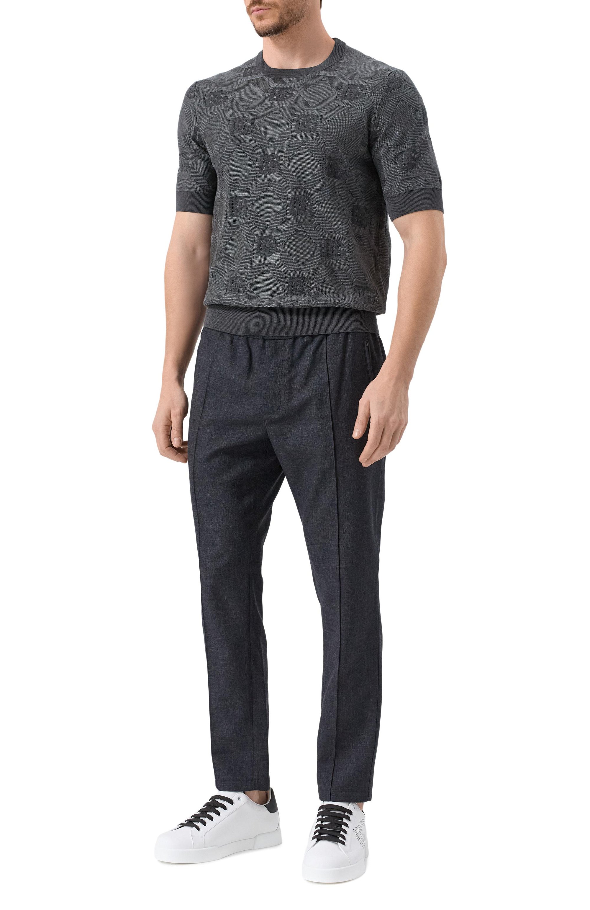 Брюки из шерсти и хлопка DOLCE & GABBANA, арт. GYACET/GJ795, фото 2