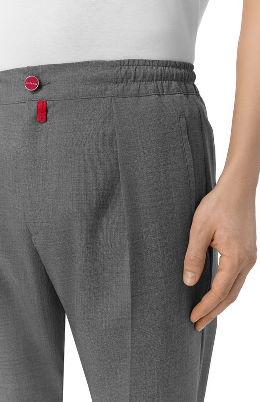 Шерстяные брюки Kiton UP1LACK03711 Серый  UP1LACK03711 Фото 5