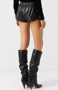 Кожаные мини-шорты SAINT LAURENT, арт. 532680/YC2Q0, фото 4