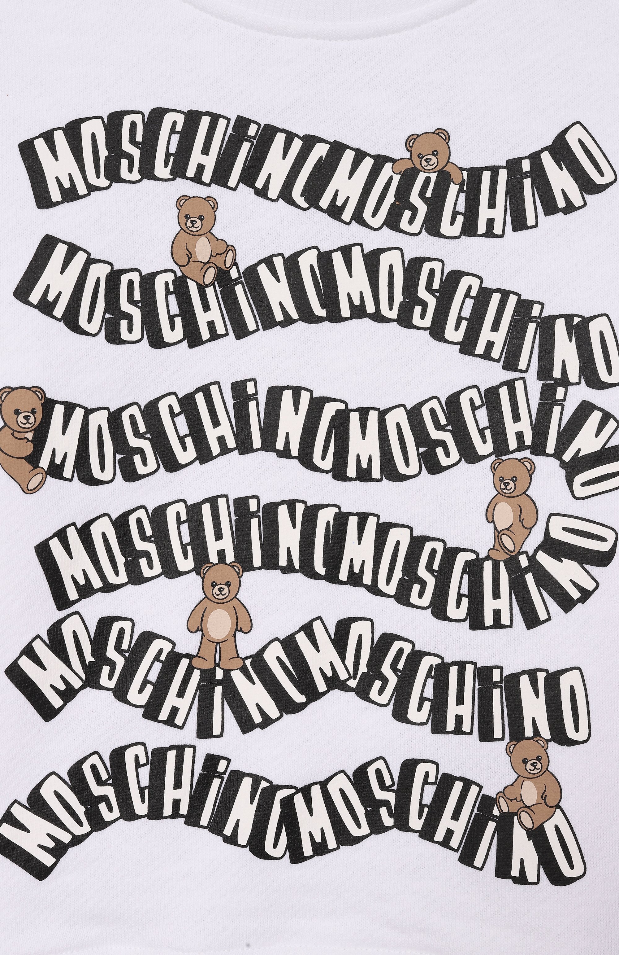 Хлопковый свитшот MOSCHINO белого цвета по цене 13600 руб., арт. HUF09L/LCA88, фото 3 Хлопковый свитшот MOSCHINO, арт. HUF09L/LCA88, фото 3