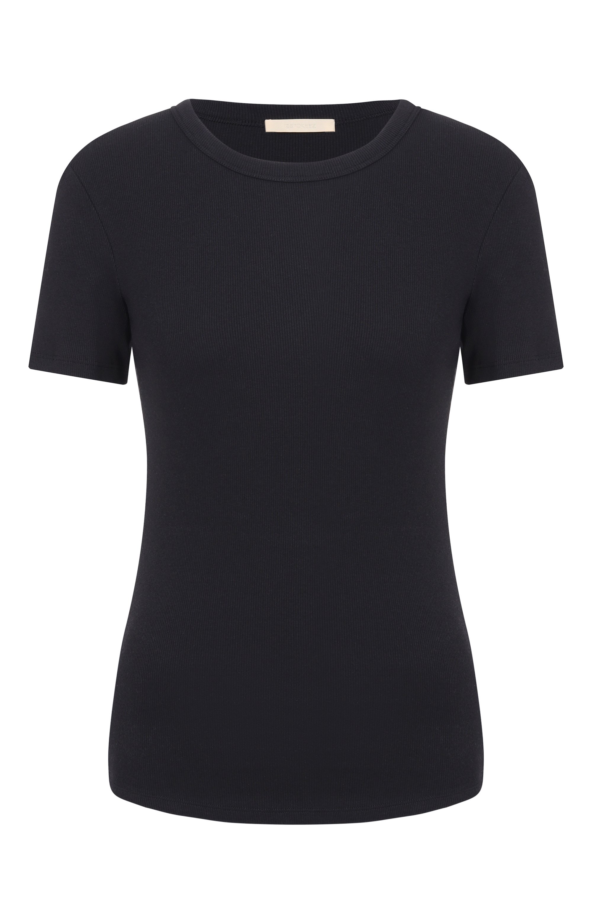 Футболка из хлопка и шелка 12 STOREEZ черного цвета по цене 5300 руб., арт. 137762, фото 1 Футболка из хлопка и шелка 12 STOREEZ, арт. 137762, фото 1