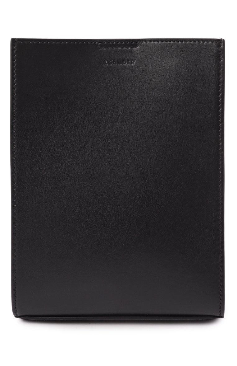 Мужская сумка tangle JIL SANDER черного цвета, арт. J25WG0003/P5995 | Фото 1 (Материал: Натуральная кожа; Размер: mini; Ремень/цепочка: На ремешке; Автоматизация ТО: Проставлено; Автоматизация состава: Проставлено)