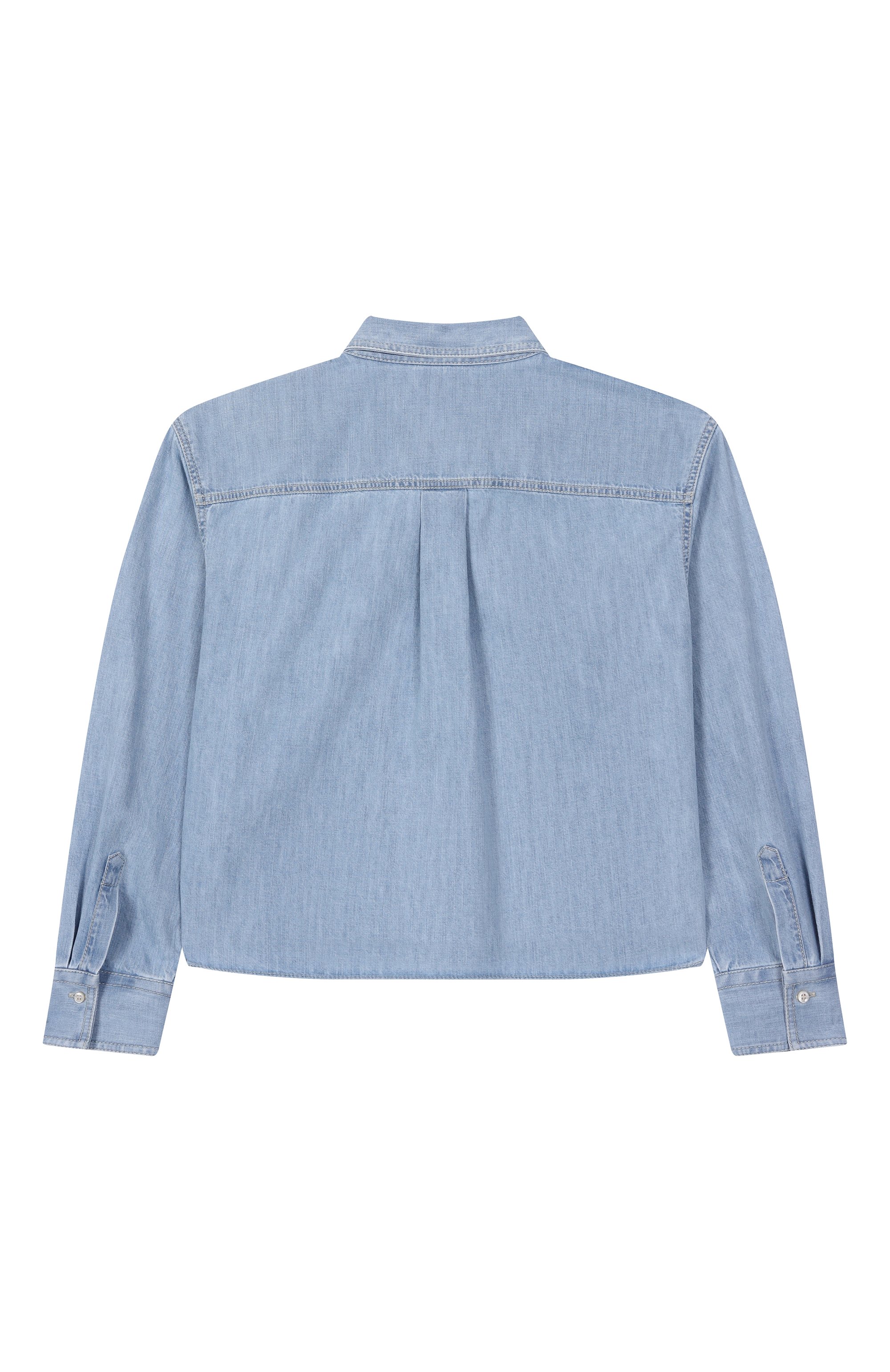 Джинсовая рубашка BRUNELLO CUCINELLI голубого цвета по цене 45150 руб., арт. BH192C860A, фото 2 Джинсовая рубашка BRUNELLO CUCINELLI, арт. BH192C860A, фото 2