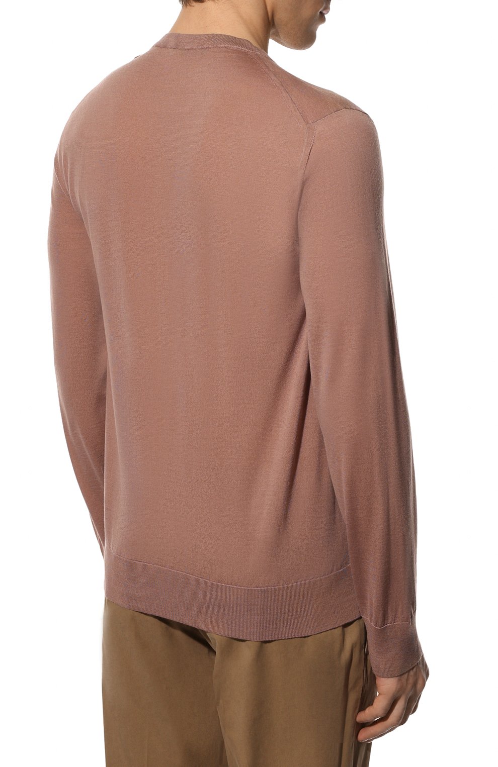 Шерстяной джемпер ZEGNA розового цвета по цене 74900 руб., арт. UZM00/110, фото 4 Шерстяной джемпер ZEGNA, арт. UZM00/110, фото 4