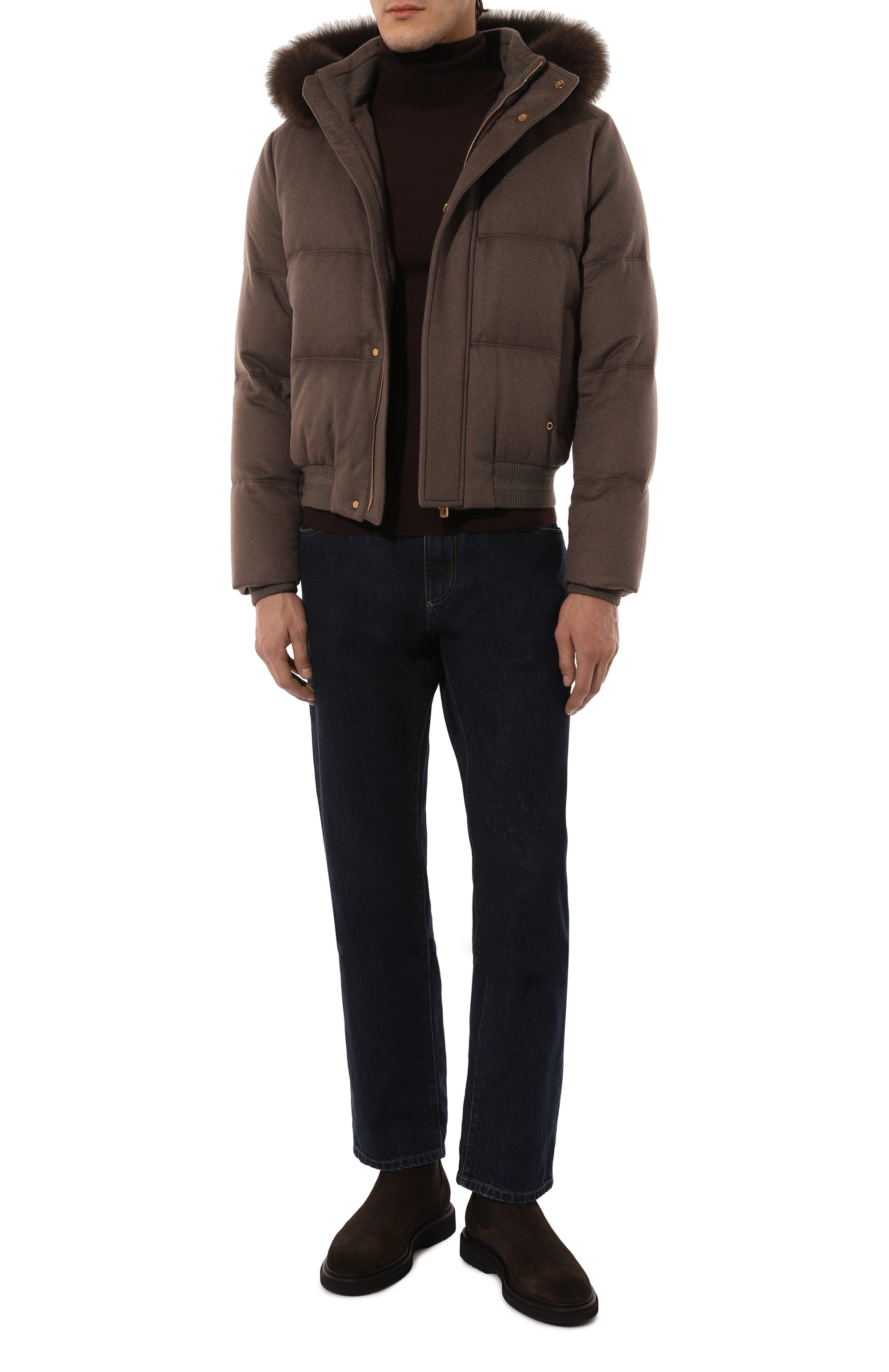 Пуховик из кашемира и шерсти шиншиллы с отделкой из лисицы STEFANO RICCI, арт. MZJ4300090/C070HC, фото 2