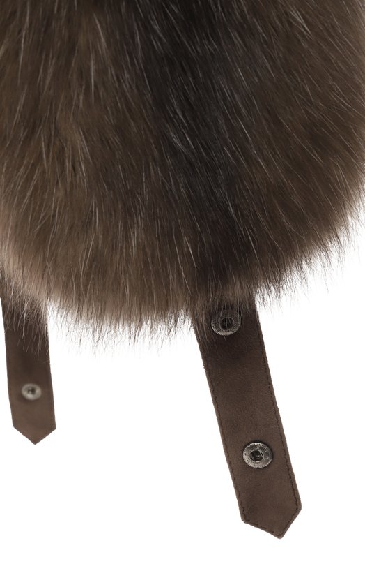 Меховая шапка-ушанка из соболя Black Sable BS-24002MG Коричневый  BS-24002MG Фото 3