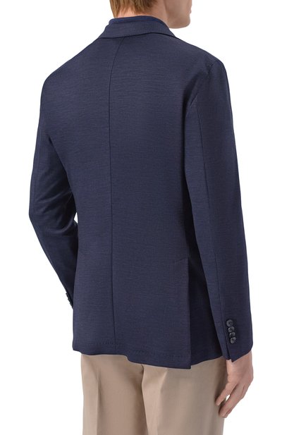 Однобортный пиджак SARTORIA LATORRE темно-синего цвета по цене 95400 руб., арт. JD74/JJ204, фото 5 Однобортный пиджак SARTORIA LATORRE, арт. JD74/JJ204, фото 5