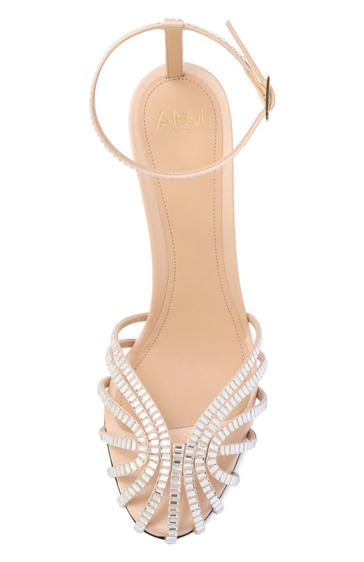 Текстильные босоножки Penelope 110 Alevi Milano L26SC015.U.0222X01/SATIN Серебряный  L26SC015.U.0222X01/SATIN Фото 6