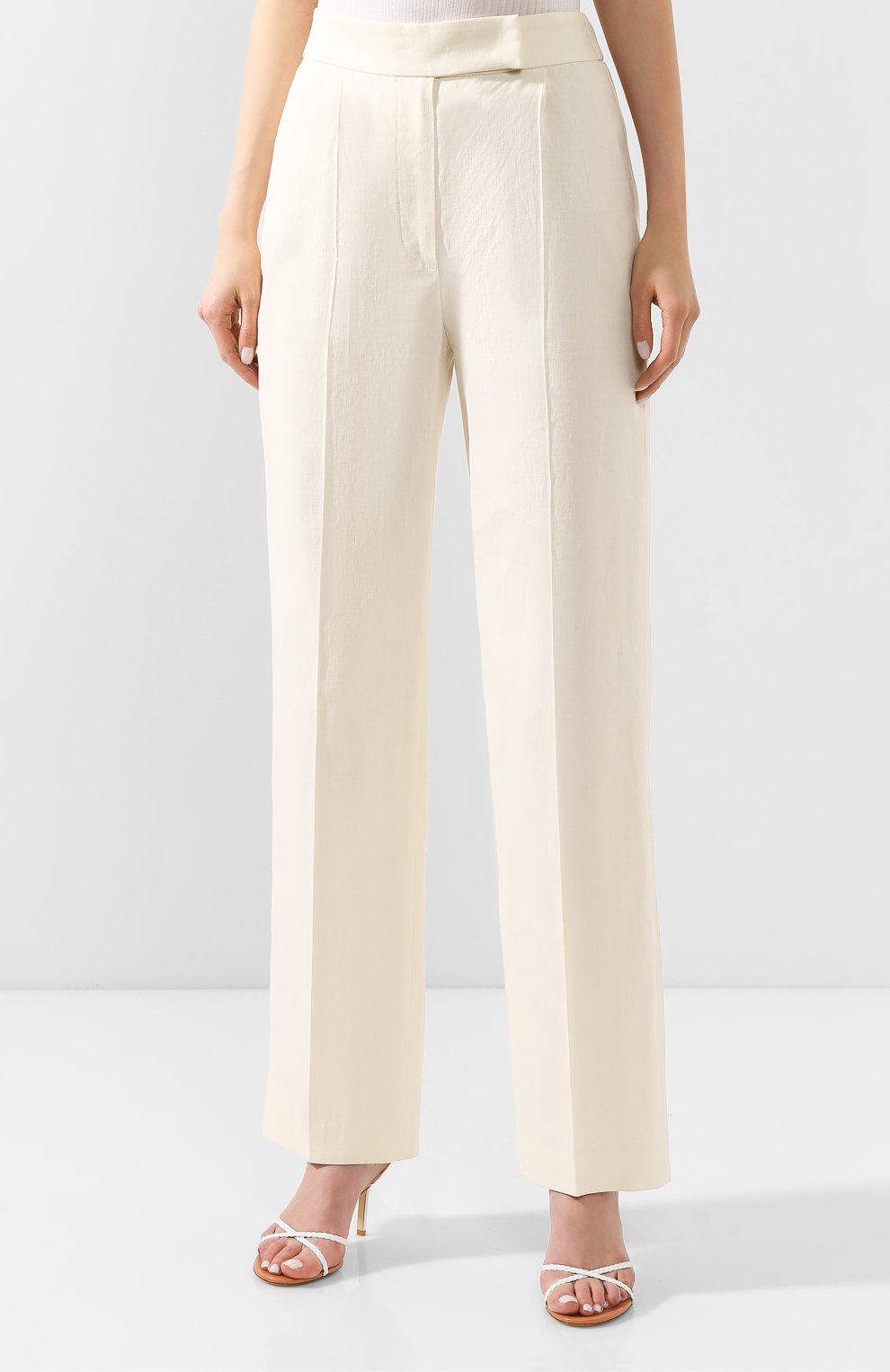 Брюки из льна и хлопка BRUNELLO CUCINELLI бежевого цвета по цене 99500 руб., арт. MF591P7249, фото 3 Брюки из льна и хлопка BRUNELLO CUCINELLI, арт. MF591P7249, фото 3