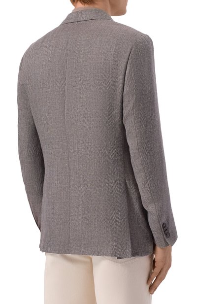 Пиджак изо льна и шерсти CORNELIANI серого цвета по цене 127500 руб., арт. 276018/2716319, фото 5 Пиджак изо льна и шерсти CORNELIANI, арт. 276018/2716319, фото 5
