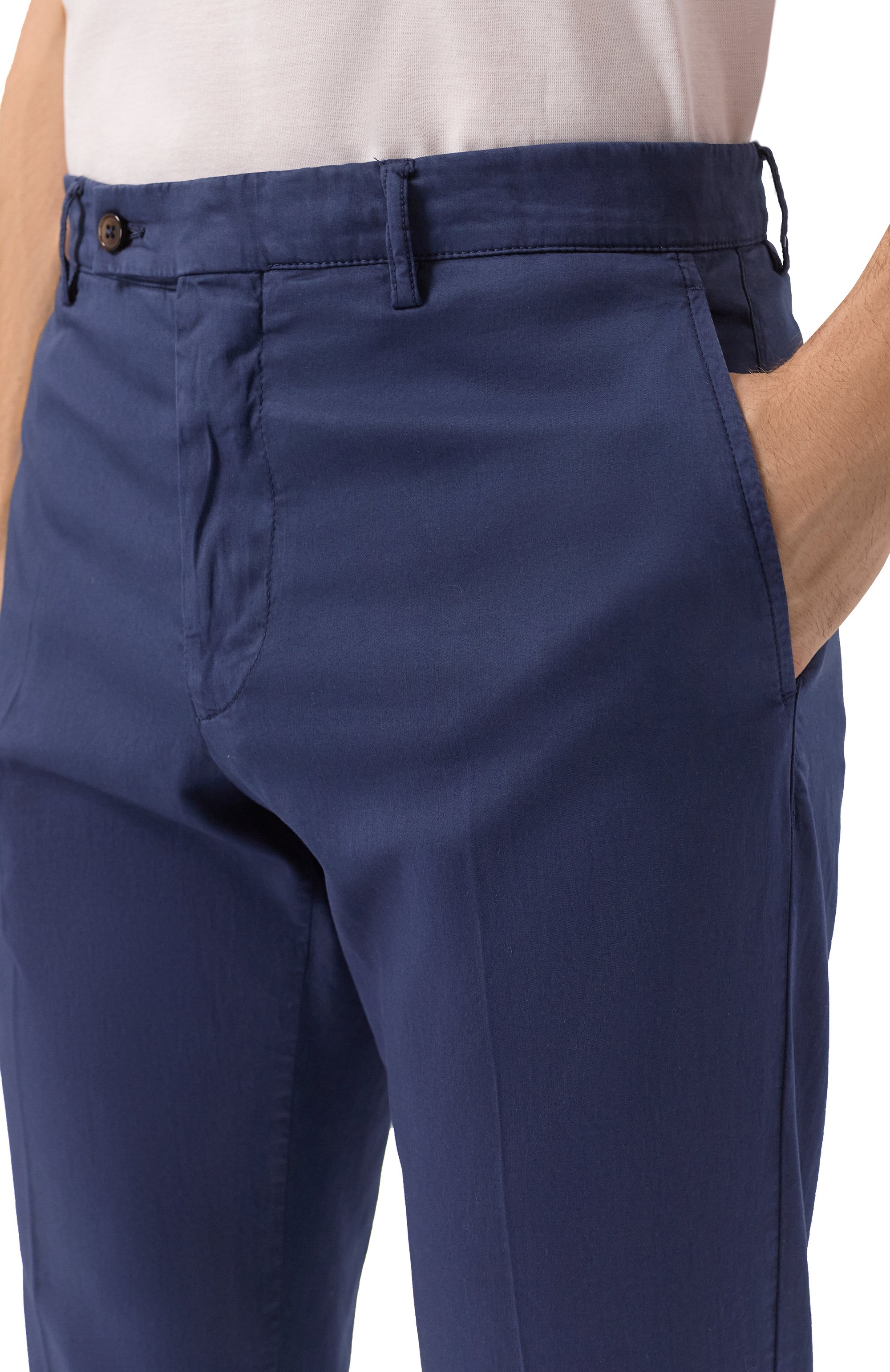 Брюки из хлопка и шелка BERWICH темно-синего цвета по цене 35150 руб., арт. VULCAN0195 GD/DV0955X, фото 5 Брюки из хлопка и шелка BERWICH, арт. VULCAN0195 GD/DV0955X, фото 5