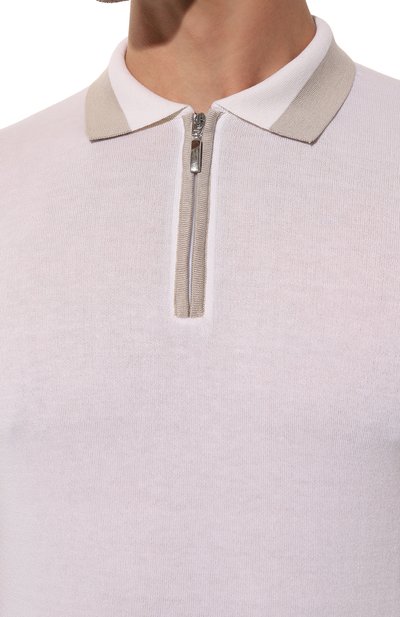 Поло из хлопка и шелка ANDREA CAMPAGNA, арт. SU23-93271SR-FL03, фото 5