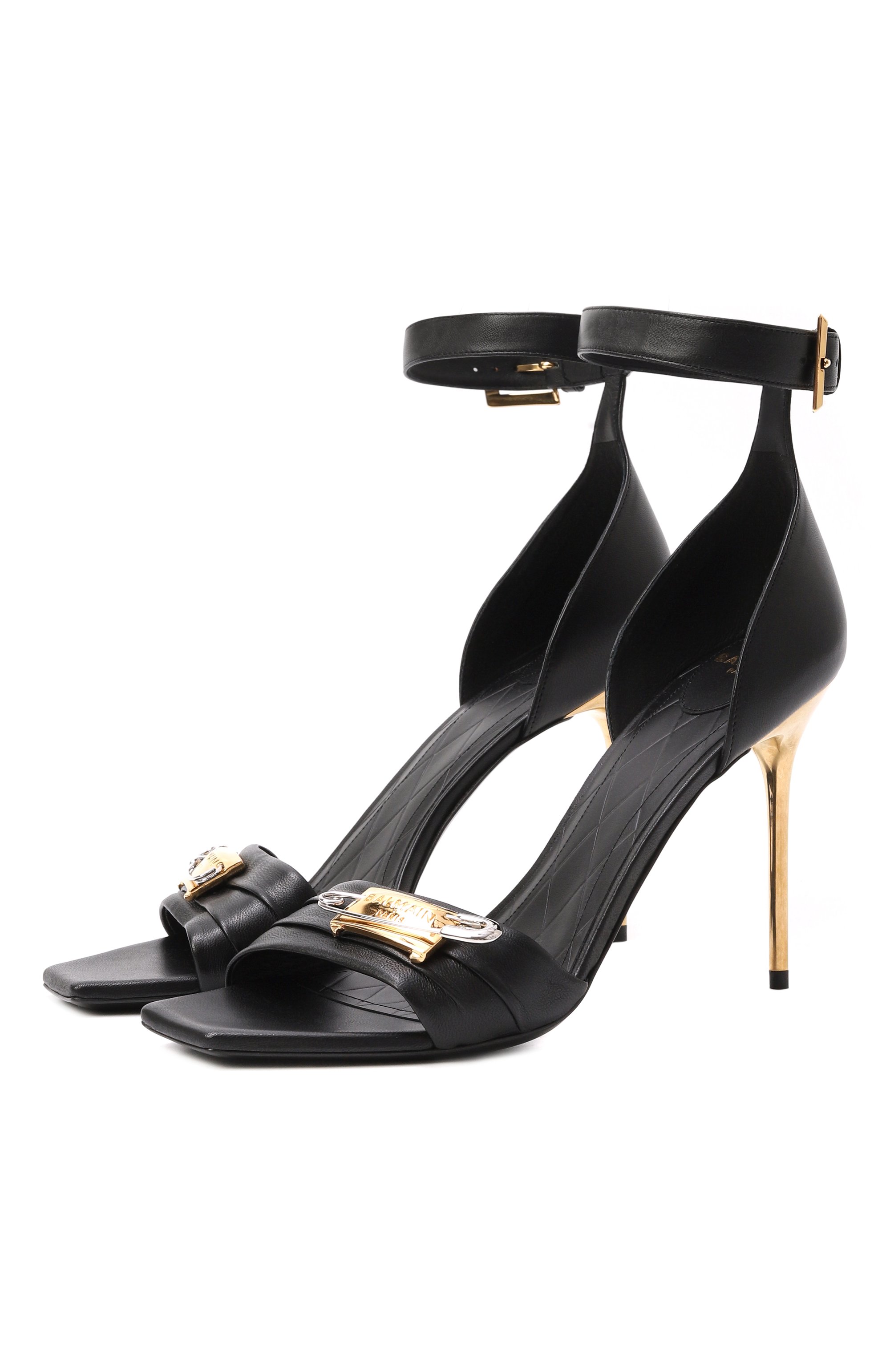 Кожаные босоножки safety pin BALMAIN, арт. EN1UH080/LNAP, фото 1