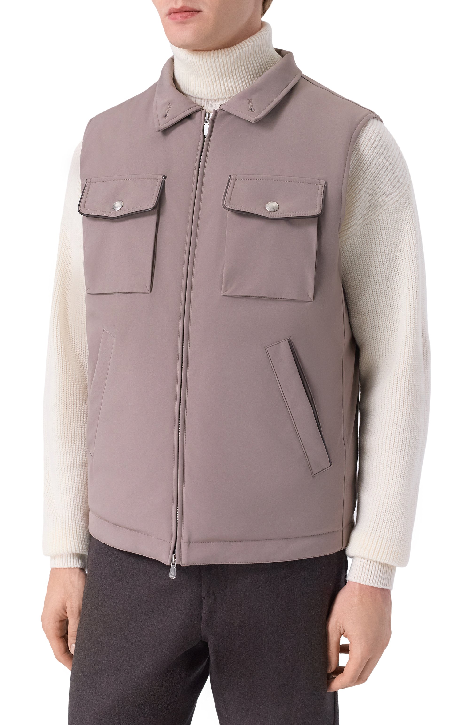 Пуховый жилет с отделкой из овчины BRUNELLO CUCINELLI бежевого цвета по цене 519500 руб., арт. MV4061646, фото 6 Пуховый жилет с отделкой из овчины BRUNELLO CUCINELLI, арт. MV4061646, фото 6