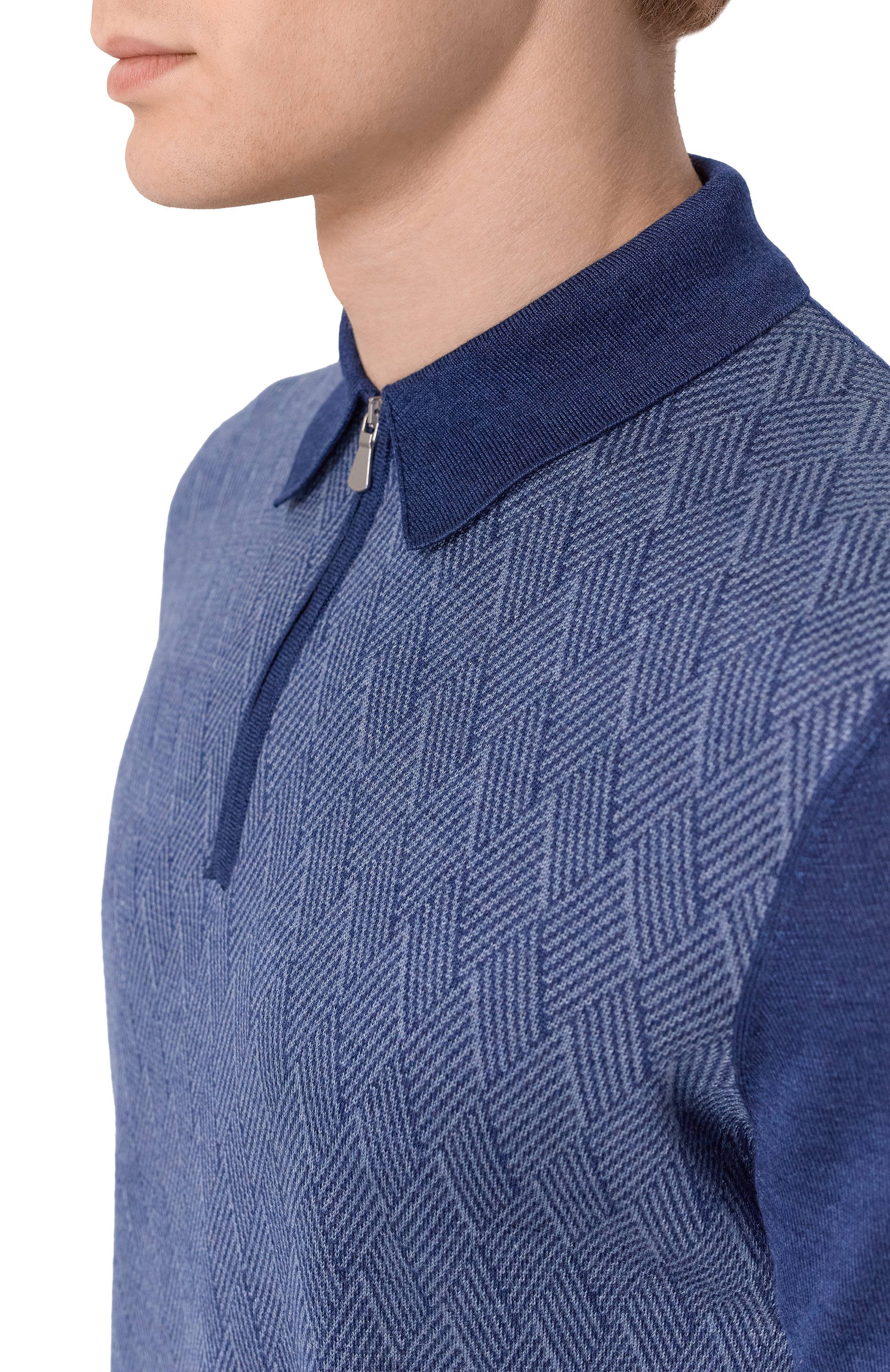 Поло из шерсти и шелка GRAN SASSO, арт. 57137/13126, фото 5