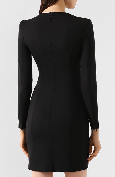 Шерстяное платье DSQUARED2 черного цвета по цене 95100 руб., арт. S75CV0224/S40320, фото 4 Шерстяное платье DSQUARED2, арт. S75CV0224/S40320, фото 4