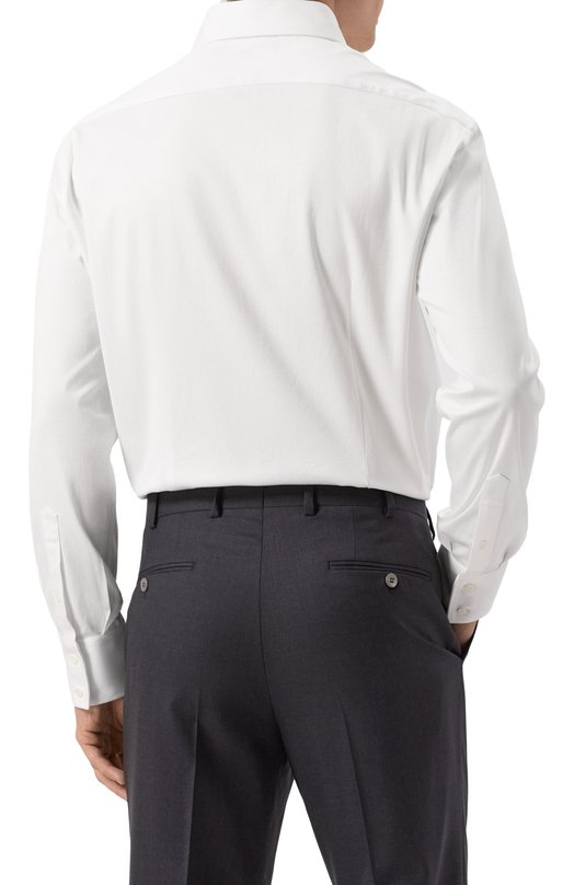 Хлопковая рубашка Brunello Cucinelli M0B136686 Белый  M0B136686 Фото 4