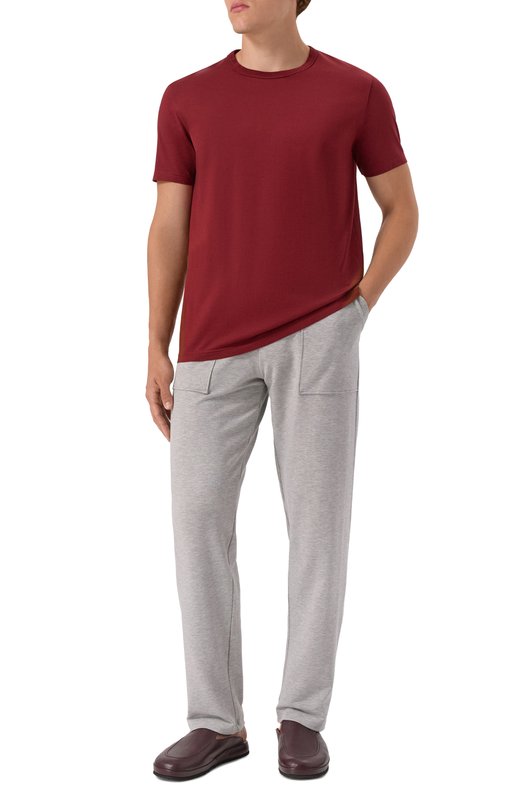 Хлопковая футболка Derek Rose 3175/BARN002 Бордовый  3175/BARN002 Фото 2