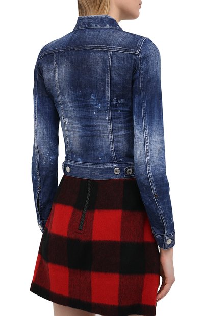 Джинсовая куртка DSQUARED2 синего цвета по цене 74850 руб., арт. S75AM0822/S30342, фото 4 Джинсовая куртка DSQUARED2, арт. S75AM0822/S30342, фото 4