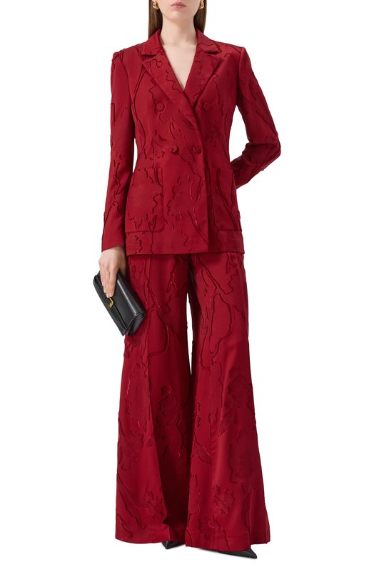 Брюки из вискозы Elie Saab P0131NP25/VI004 Красный  P0131NP25/VI004 Фото 2