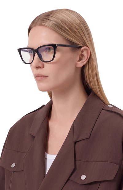 Солнцезащитные очки SAINT LAURENT черного цвета по цене 41500 руб., арт. SL 889 SULPICE THIN 006, фото 2 Солнцезащитные очки SAINT LAURENT, арт. SL 889 SULPICE THIN 006, фото 2