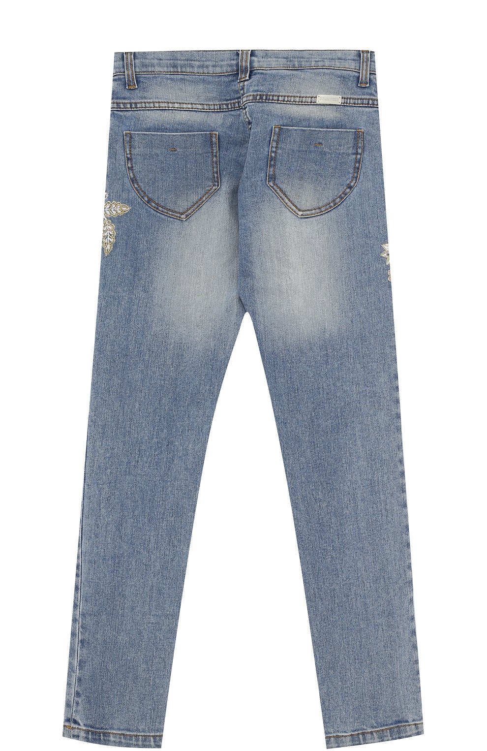 Джинсы с декоративными потертостями и вышивкой бисером ERMANNO SCERVINO, арт. 41 I JL10/10-16, фото 2
