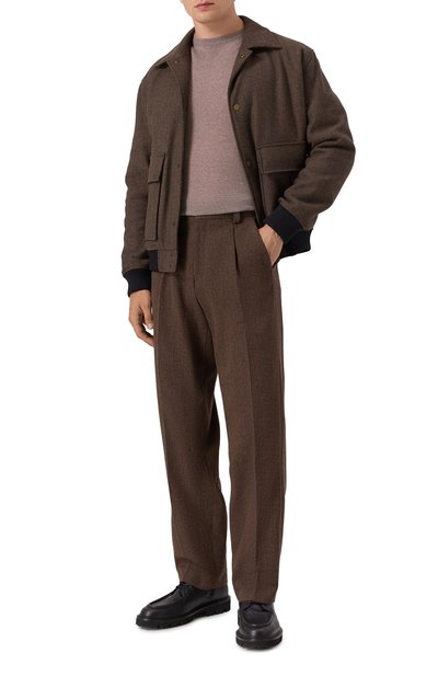 Брюки из шерсти и хлопка HUGO, арт. 50544668, фото 2