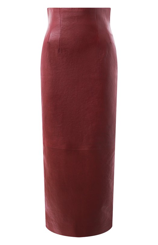 Кожаная юбка Khaite 4108843/L0XLEY Бордовый 4108843/L0XLEY