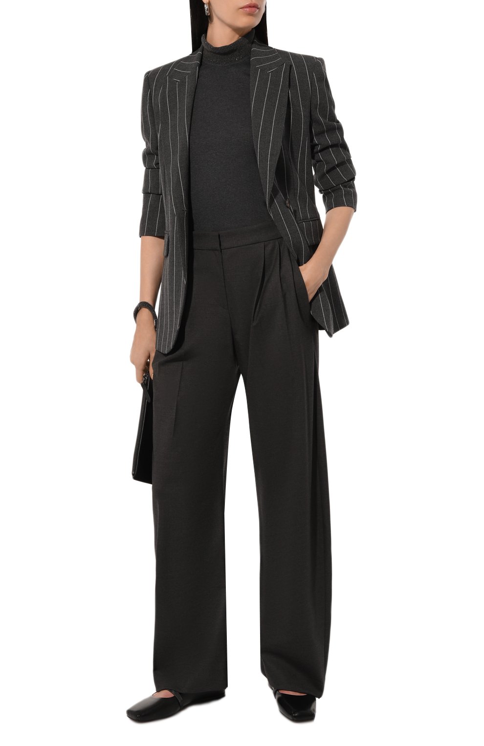 Шерстяные брюки BRUNELLO CUCINELLI, арт. MG912P8736, фото 2