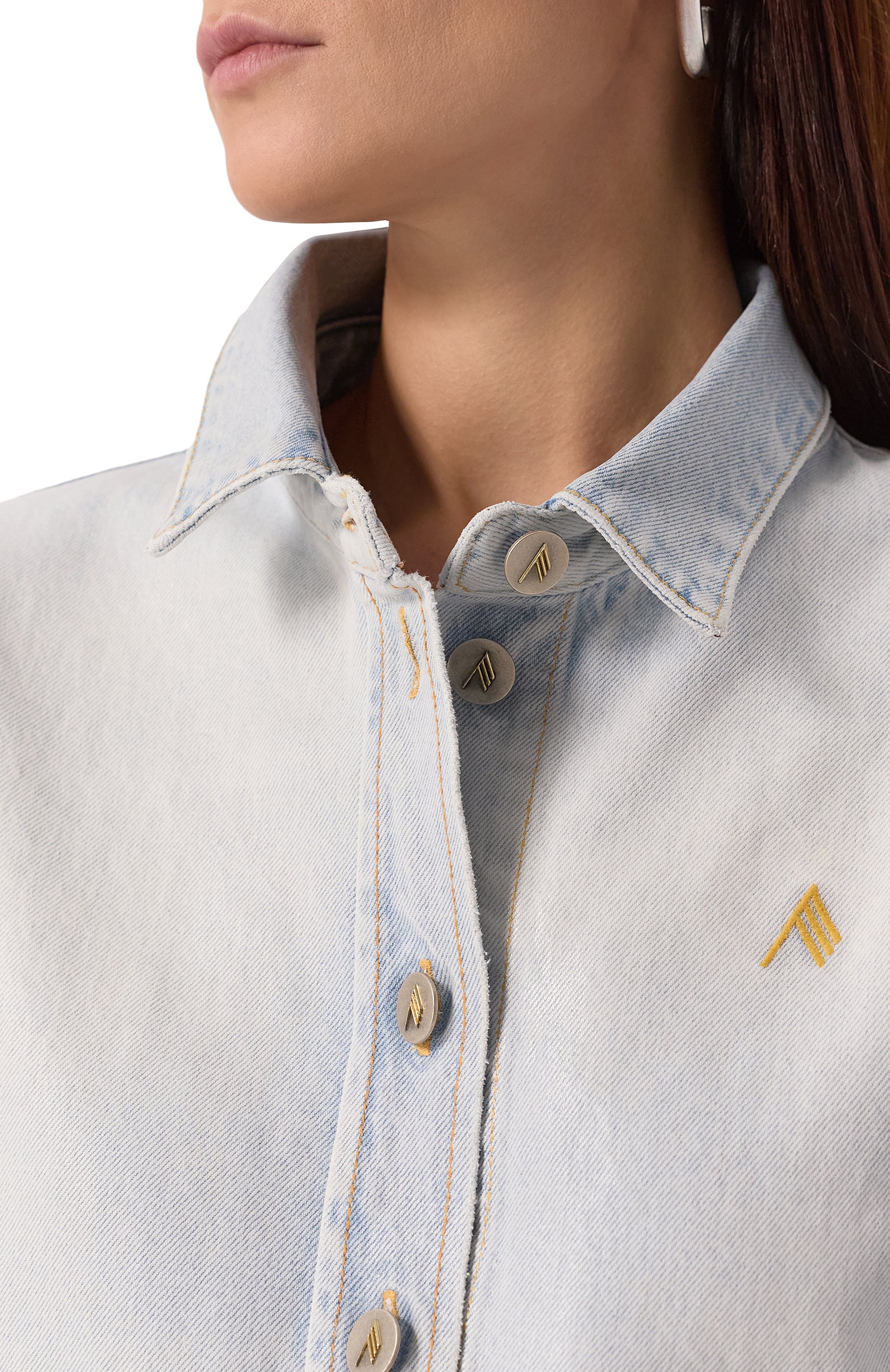 Джинсовая рубашка THE ATTICO, арт. 250WCB00068/DDD085SS, фото 5