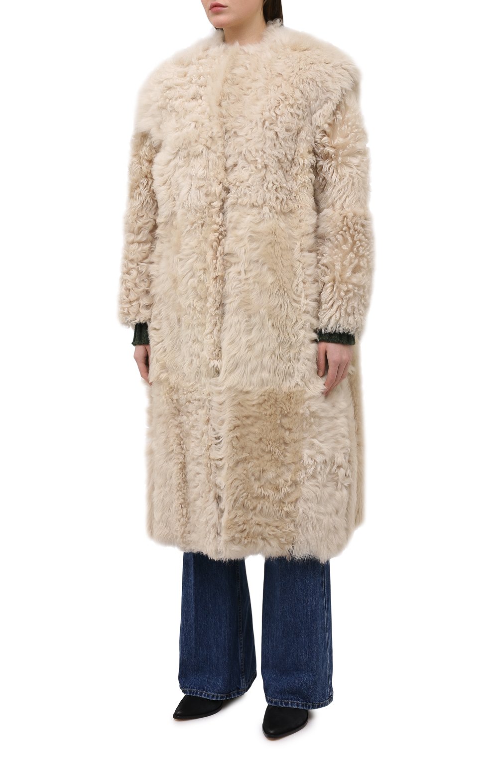 Шуба из овчины ISABEL MARANT бежевого цвета по цене 495000 руб., арт. MA0841-20H008I/GELT0NIA, фото 3 Шуба из овчины ISABEL MARANT, арт. MA0841-20H008I/GELT0NIA, фото 3