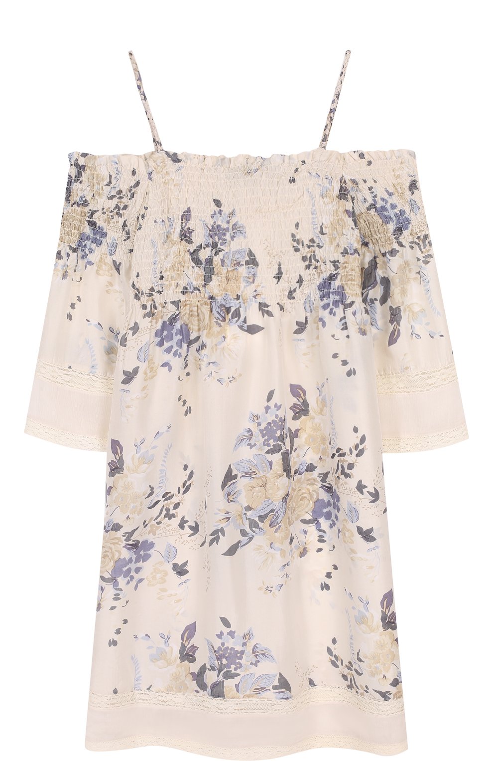 Шелковое платье с принтом на тонких бретельках TWINSET, арт. GS82E1/12A-16A, фото 2