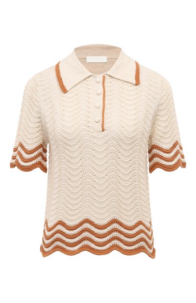 Женское хлопковое поло ZIMMERMANN, арт. 8694TRS243