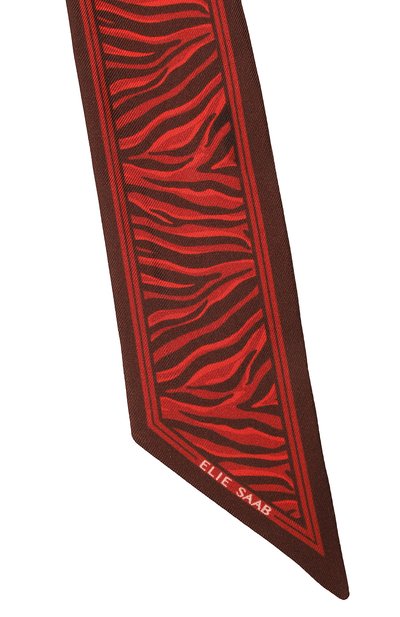 Шелковый шарф-твилли ELIE SAAB красного цвета по цене 10800 руб., арт. SE5120SS399, фото 4 Шелковый шарф-твилли ELIE SAAB, арт. SE5120SS399, фото 4