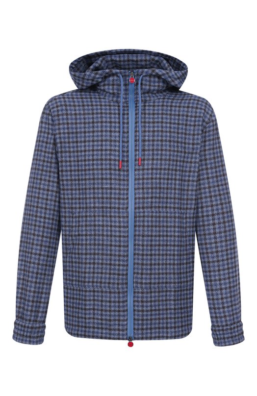 Рубашка из шерсти и шелка Kiton UMC010K0128G01 Синий UMC010K0128G01