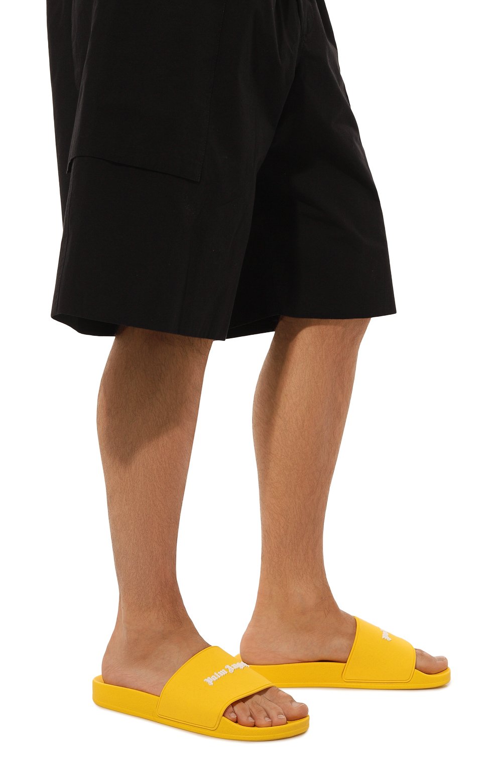 Шлепанцы PALM ANGELS желтого цвета по цене 21950 руб., арт. PMIC011F24MAT001, фото 3 Шлепанцы PALM ANGELS, арт. PMIC011F24MAT001, фото 3