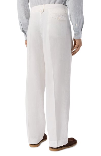 Льняные брюки INLINUM белого цвета по цене 34600 руб., арт. MIAKY/TR0PEA, фото 4 Льняные брюки INLINUM, арт. MIAKY/TR0PEA, фото 4