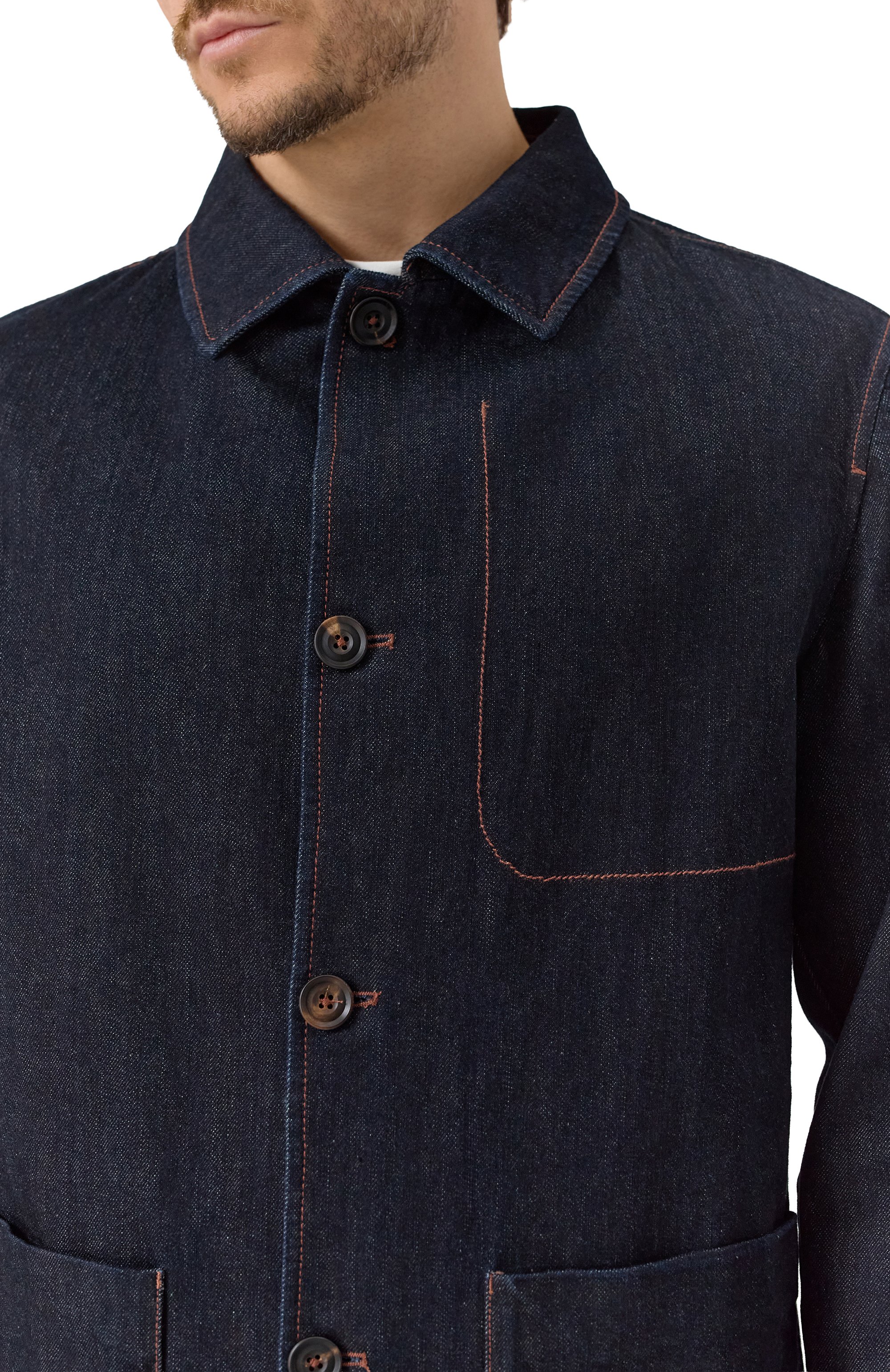 Джинсовый пиджак CORNELIANI, арт. 26X5C1-2620123, фото 5