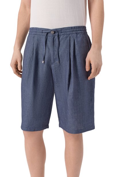 Льняные шорты ZILLI синего цвета по цене 137500 руб., арт. CS202AM0801VZL000, фото 3 Льняные шорты ZILLI, арт. CS202AM0801VZL000, фото 3