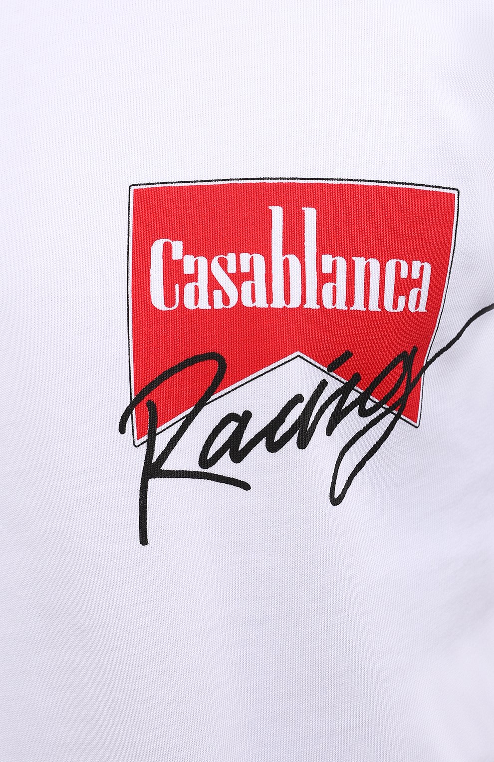 Хлопковая футболка CASABLANCA, арт. MF21-TS-001 WHITE-CASA RACING, фото 5