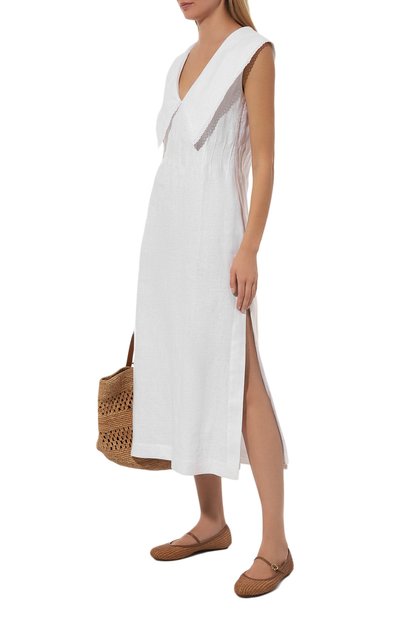 Льняное платье LUDA NIKISHINA, арт. D/TABI/white, фото 2