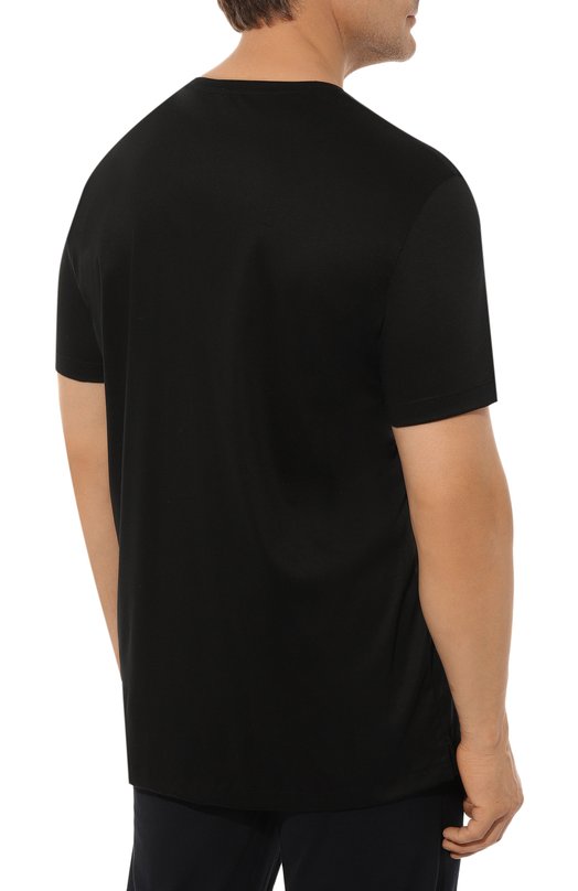 Хлопковая футболка Van Laack PAR0/180031/3XL Чёрный  PAR0/180031/3XL Фото 4