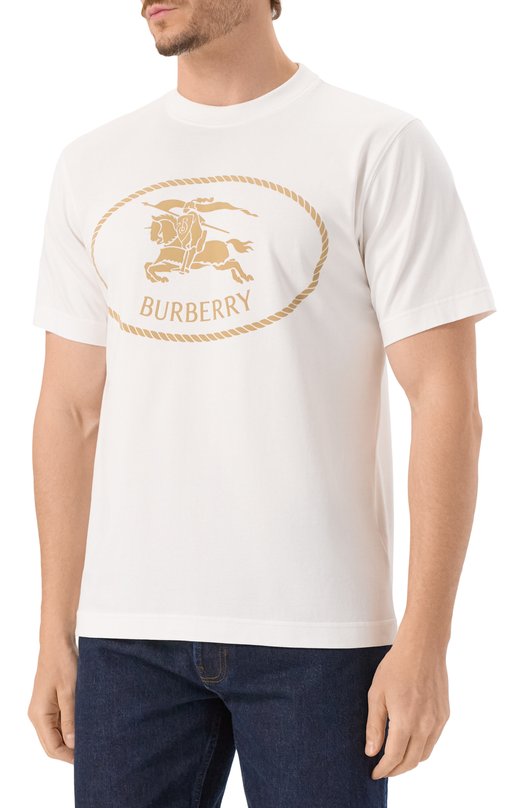 Хлопковая футболка Burberry 8110112 Белый  8110112 Фото 3