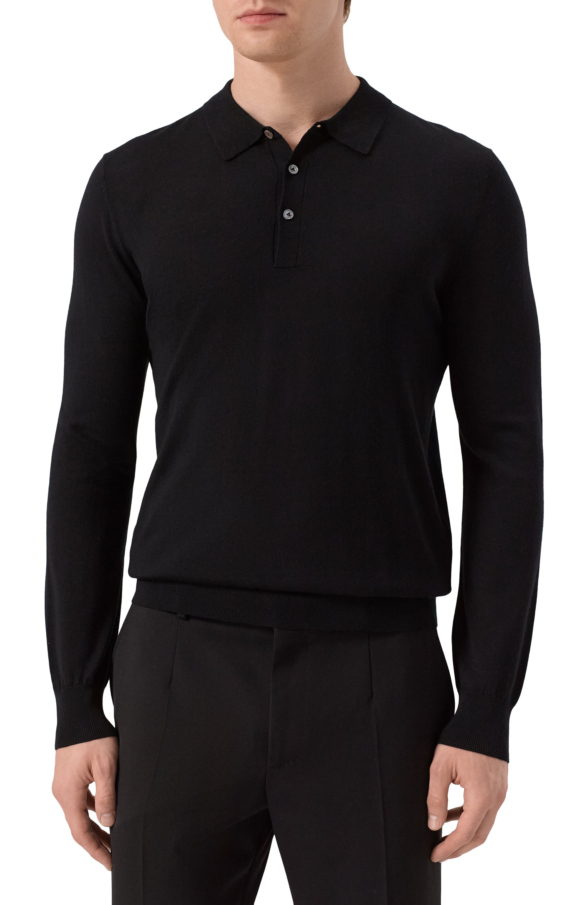 Шерстяное поло VAN LAACK черного цвета по цене 28600 руб., арт. VL-SABRI-XX/S00173, фото 3 Шерстяное поло VAN LAACK, арт. VL-SABRI-XX/S00173, фото 3