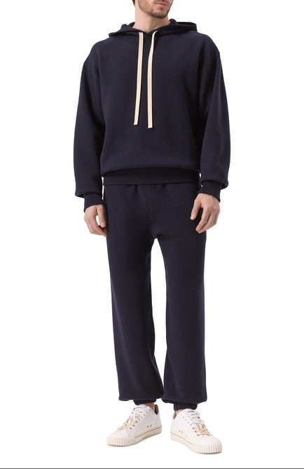 Мужские кашемировые джоггеры JIL SANDER темно-синего цвета, арт. J47KA0213-J13276 | Фото 2 (Драгоценные камни: Проставлено; Материал сплава: Проставлено; Материал внешний: Шерсть, Кашемир; Длина (брюки, джинсы): Стандартные)